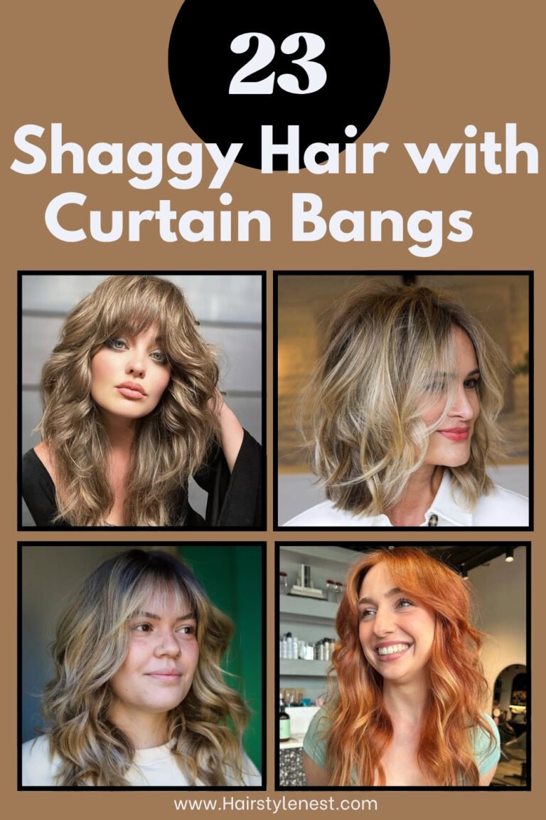 23 Shaggy Haircut With Curtain Bangs