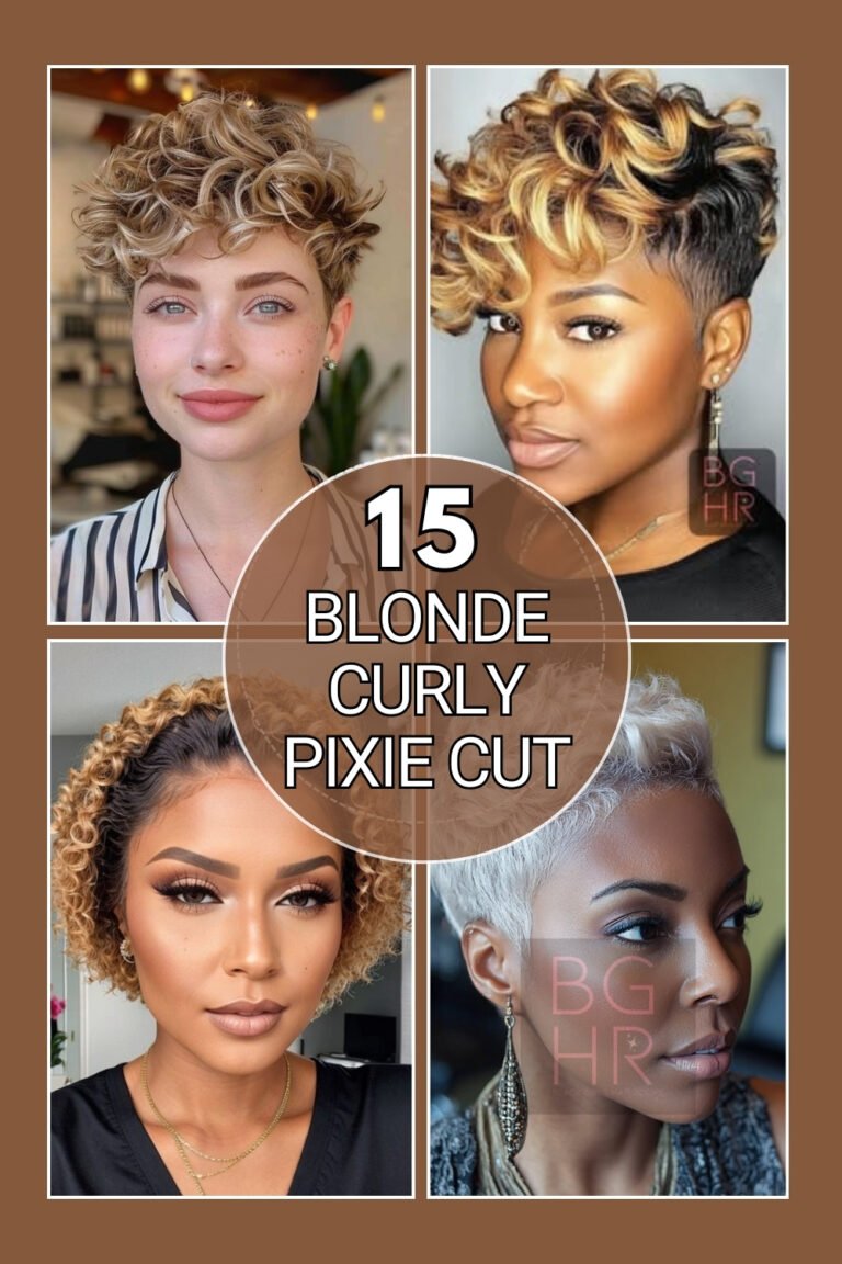 15 Blonde Curly Pixie Cut
