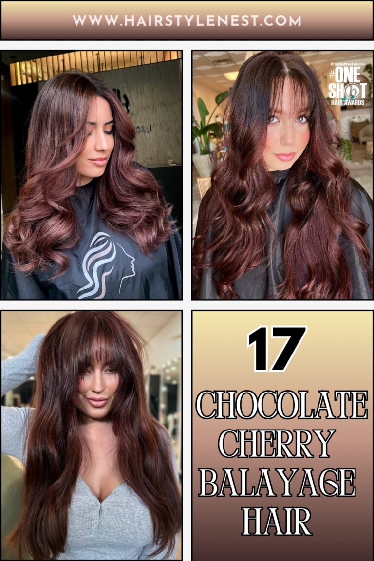 17 Chocolate Cherry Balayage Hair