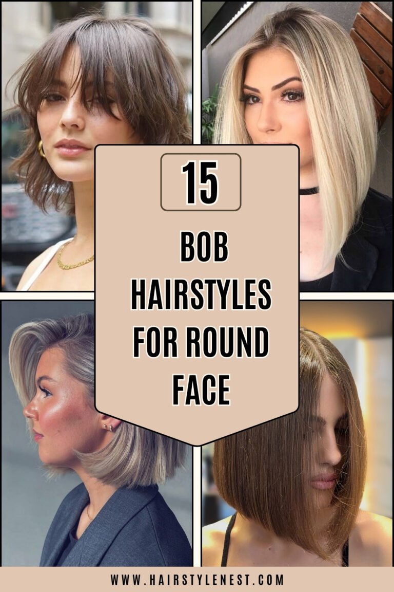 15 Bob Hairstyles For Round Face