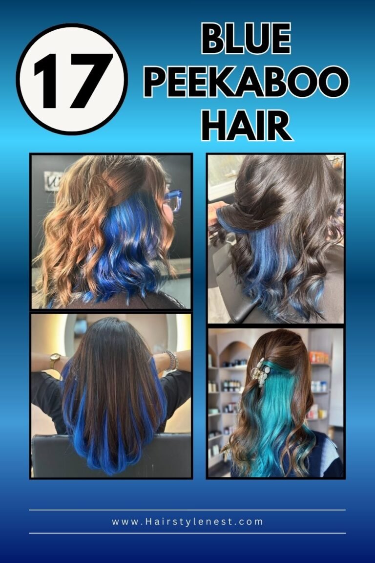 17 Blue Peekaboo Hair