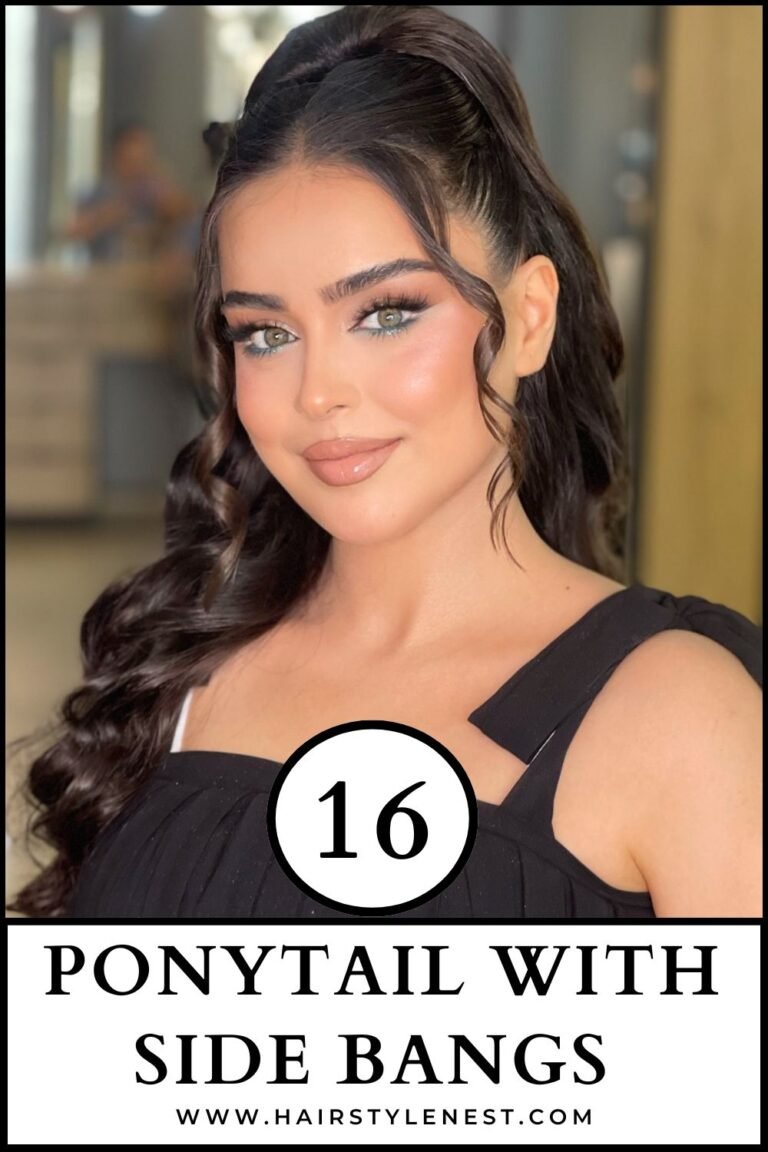 16 Ponytail With Side Bangs